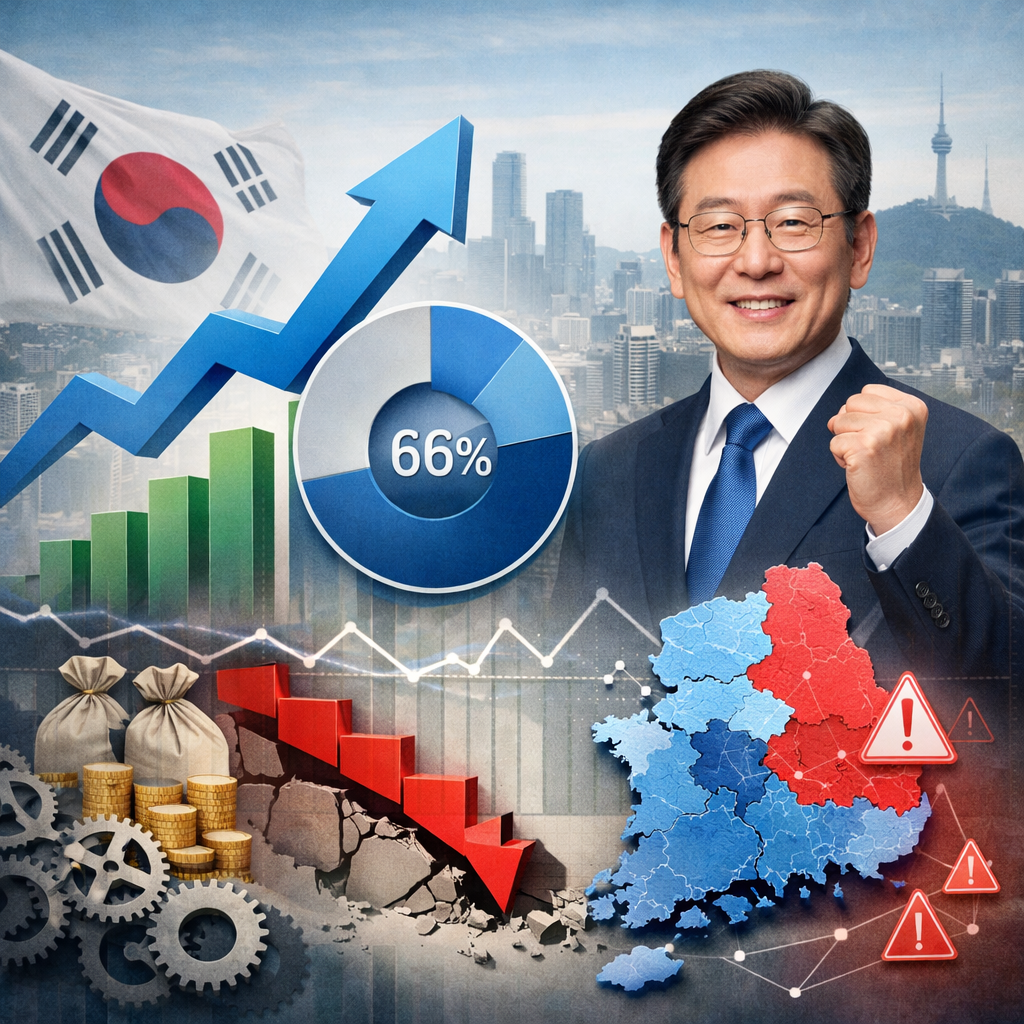 이재명 지지율 66% 돌파, 취임 후 최고치 경신이 말하는 한국 정치의 새로운 균형점